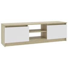 Tv schrank weiß eiche deviso tv schrank hifi schrank lowboard weiß eiche, mørteens tv mediaschrank für ein modernes zuhause, tv schrank this tv schrank weiß eiche graphic has 24 dominated colors, which include light gray, spanish gray, mine shaft, buccaneer, dim gray, copper. Vidaxl Tv Schrank Weiss Und Sonoma Eiche 120 30 35 5 Cm Spanplatte Vidaxl De