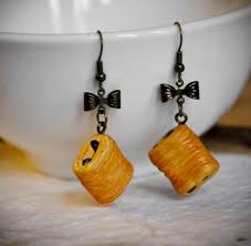 Boucles Pains Au Chocolat Bijoux Pate Fimo Bijoux Fimo Boucles D Oreilles Originales