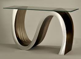 Meandering Glass Top Console Table Stohans Showcase Contemporary Console Table Modern Console Tables Contemporary Console