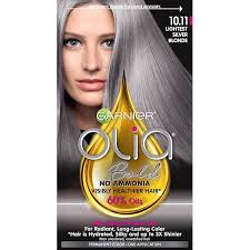 Our hair dye visibly improves the quality of hair, for better shine and 35% smoother hair**. Olia Light Silver Blonde 10 11 Hair Color Garnier