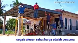 What are you waiting for? Pemasangan Porch Besi Dan Atap Metal Deck Build Metal Carport Youtube
