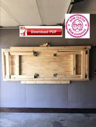 Crafting Table Plan Easy Storage Wall Mount Craft Table Plan Garage Table Plan Crafting Table Plan Wood Ta Craft Table Simple Storage Easy Woodworking Projects