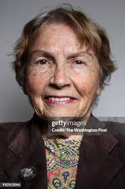 Holocaust survivor Edith Mayer poses for a portrait at The Progress... News  Photo