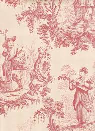 Red On Cream Toile De Jouy Wallpaper Chinese Toile Toile Wallpaper Oriental Wallpaper Beige Wallpaper