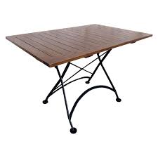 Outdoor Furniture Designhouse French Cafe Bistro Rectangular Metal Folding Patio Dining Table With C Patio Furniture Sets Metal Dining Table Patio Dining Table