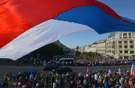 A dark blue canton with a large white star is in the upper hoist corner. Czech Republic Has Removed Most Border Controls With Austria And Germany Schengenvisainfo Com