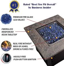 It doesn't make the flames blue, but it's still very pretty. Blue Rhino Outdoor Propane Gas Fire Pit Blue Fireglass Amazon Co Uk Kitchen Home