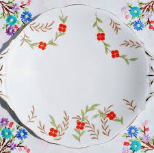 Scoreboards are unique to sizzix and have been specially designed to cut and score thick materials. Queen Anne Hand Painted Orange Flowers Cake Plate