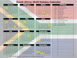 * date may be to change. 2018 Calendar With Holidays South Africa Printable Year Calendar