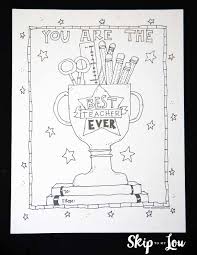 Best Teacher Coloring Page For The Best Teacher Ever Free Teacher Appreciation Printables Teacher Appreciation Printables Best Teacher Gifts