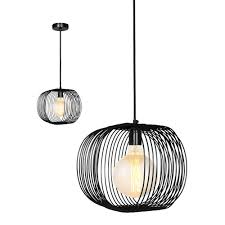 It's always good to have a few lights just hanging around. Black Metal Motta Caged Pendant Light Contemporary Ceiling Lights