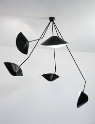 Serge Mouille Spider Ceiling Lamp With 5 Falling Arms Ceiling Lamp Lamp Ceiling Lamp White