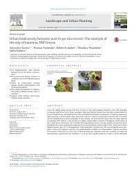 Pdf Urban Biodiversity Hotspots Wait To Get Discovered The Example Of The City Of Ioannina Nw Greece
