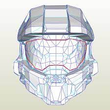 Cosplay Halo Chief Helmet Pepakura Pdo File Halo Cosplay Halo Armor Pepakura