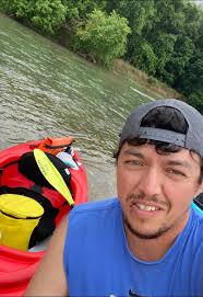 Kayak fishing at Rocky Ford Bridge north of Heritage Lake & Mackinaw