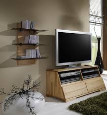 Esstische und couchtische nach maß. Wohnwand Tv Board Wandpaneel Kernbuche Massiv Gewachst Cd Regal Lowboard Set Lanatura
