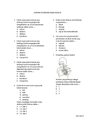 Berilah tanda silang (x) pada huruf a, b, c, atau d pada jawaban yang benar! Soal Latihan Uts Biologi Gasal Kelas Ix Kunci Pdf