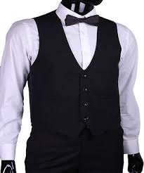 Dann ist ein festliches outfit mit weste und fliege oder ein eleganter smoking genau. Slim Fit Herren Weste In Schwarz Herrenanzug Anzug Hochzeit Buhne Sakko Smoking Eur 22 41 Picclick De