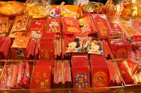 Red Envelopes For Sale In A Market In Taipei Taiwan Before The Year Of The Rat Chinese New Year Red Envelope Chinese New Year Traditions