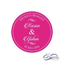 Les stickers décoratifs mariage sont une idée originale et amusante qui vous aidera à faire la différence. Sticker Personnalise Autocollant Personnalise Mariage Rond 4cm
