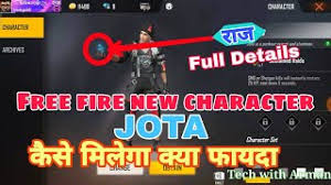 The character were based on a real life indonesian film actor joe taslim. Free Fire New Character Jota Free Me Kaise Le