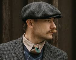 1990's, Lambskin, Newsboy Cap in Black, by Anthony Peto