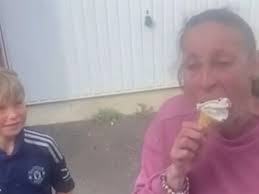 Watch mum rise to ice-cream challenge in Gloucester by devouring 99 Flake  in under one minute