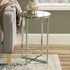 Daisy Glass And Chrome Round End Table By Ember Interiors Walmart Com In 2020 Glass Side Tables Side Table Decor Side Table