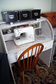 Inside The Shabby Sewing Roll Top Desk Roll Top Desk Sewing Table Sewing Desk