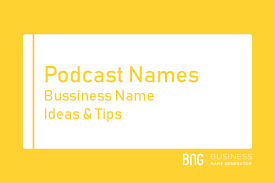 Podcast Name Generator Name Generator Podcasts Names