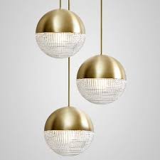 Orion Light Gold Lens Flair Chandelier Light