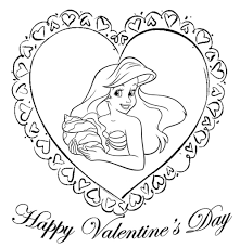 Little Mermaid Ariel Valentine Coloring Pages Happy Valentines Color Valentines Day Coloring Page Princess Coloring Pages Printable Valentines Coloring Pages