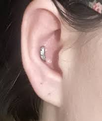 Silver And Steel Tragus Bar Stud Left Feather Buy Jewellery
