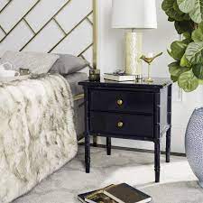 Safavieh lorna 3 drawer contemporary night stand walmart com. Safavieh Home Collection Mina Modern Coastal 2 Drawer 25 Bamboo Nightstand Navy Buy Online In Andorra At Andorra Desertcart Com Productid 97707552