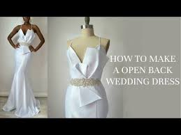 How To Make A Satin Open Back Mermaid Style Wedding Dress Youtube Mermaid Fashion Gown Pattern Diy Wedding Dress