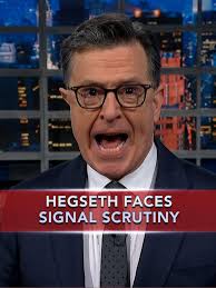 See what you did, Pete? You made Stephen raise his voice. #StephenColbert