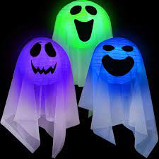 This ghost decoration is perfect for hanging on your front porch to complete the rest of your halloween spooky decorations! Amazon Com Sumind 3 Pieces Ghost Hanging Decoration Halloween Light Up Ghost Fabric Hanging Decoration Halloween Paper Lantern For Halloween Party Outdoor Garden Bar Decorations Toys Games
