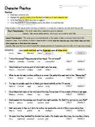 20 parts of speech worksheet pdf. 09 30 Barker Grade 6 Characterization Practice Worksheets
