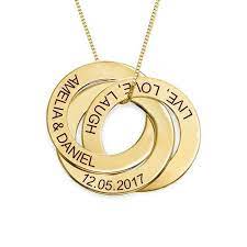 Russian Ring Necklace With Engraving In 10k Yellow Gold Diamond Evil Eye Good Luck Necklace Ruby And Diamond Necklace