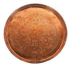 Large antique moroccan copper tray for sale at 1stdibs. Antique Moorish Round Copper Tray Chairish