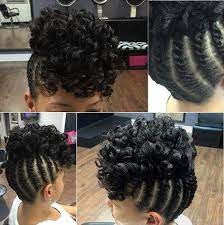 People with curly hair can also get into the short hair updo craze. 60 Easy And Showy Protective Hairstyles For Natural Hair To Try Asap Braids With Curls Protective Hairstyles For Natural Hair Braided Hairstyles Updo