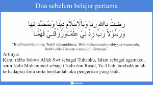 Assalamualaikum.walaupun kita belajar di rumah aja karena pandemi corona. Doa Sebelum Sesudah Belajar Arab Latin Arti