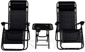 Check spelling or type a new query. Amazon Com Happygrill 3pcs Patio Chaise Lounge Zero Gravity Chairs For Outdoor Yard Recliner Folding Lounge Table Chair Patio Lawn Garden