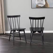 George Oliver Wendlebury Solid Wood Slat Back Side Chair Wayfair Ca Black Dining Chairs Dining Chairs Side Chairs Dining