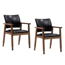 Corrigan Studio Upham Upholstered Arm Chair In Black Wayfair Upholstered Arm Chair Mid Century Dining Room Chair Dining Chairs