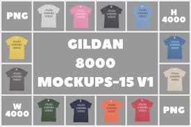 Download Gildan 8000 Dryblend Adult T Shirt Mockups V1 Png By Mockupvenue Thehungryjpeg Com Yellowimages Mockups
