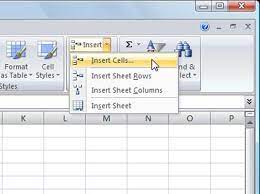 Select the same number of rows as you. Inserting Cells Rows Or Columns In Excel 2007 Dummies