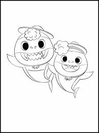 Go underwater with the shark family with this coloring page set for the super fun baby shark video. Colouring Baby Shark 27
