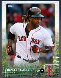 Hanley Ramirez Boston Red Sox Green Parallel Card 2015 Topps Bunt Red Sox Boston Red Sox Baseball Cards