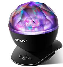 Amazon Com Soaiy Sleep Soother Aurora Projection Led Night Light Lamp With 8 Lighting Mode Speaker Relaxing Light Show For Baby Kids And Adults Mood Light For Baby Nursery Bedroom Living Room